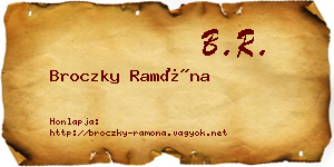 Broczky Ramóna névjegykártya